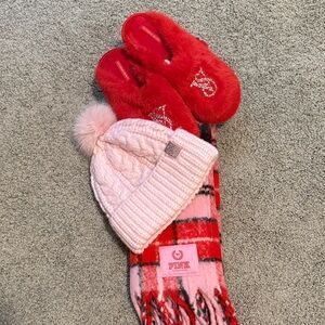 PINK Victoria's Secret Pink and Red Winter Set